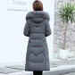 Women's Down Padded Jacket Plus Size Embroidery Long Over-the-knee Padded Jacket Korean Style Slim Slimming Padded Jacket Women