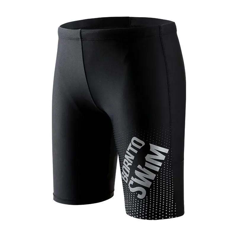 Men's Five-point Swimming Trunks Quick-drying  Spring Swimsuit Male Adult Professional Plus Size Swimming Trunks
