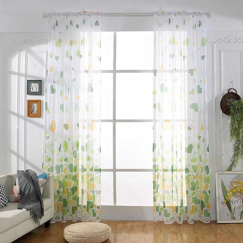 Nordic Style Semi-blackout Curtains Small Fresh Living Room Bedroom Balcony Finished Window Screens Bay Window Translucent Screens