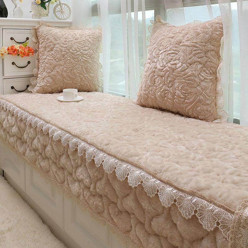 Thick Plush Bay Window Mat Modern Minimalist Non-slip Bedroom Tatami Balcony Mat Window Bench Mat