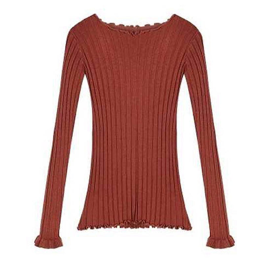 2019 Autumn Winter Women Long Sleeve Boat Neck Slim Knitted Sweater Top Femme Pull Ladies Jumper