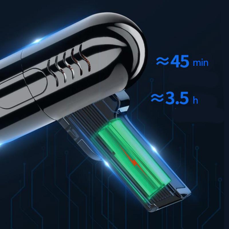 2000Pa Wide Mouth Home Car Dual-use Vacuum Cleaner Cordless Wet & Dry Cleaner Handheld Vacuum Cleaner