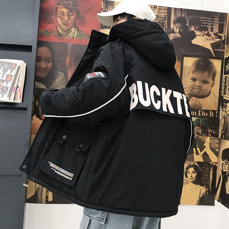 Men's Winter Casual Warm Jacket Padded Jacket Thickened Padded Jacket Youth Trend Couple Tooling Padded Jacket