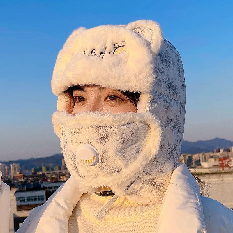 Winter Cold Proof Lei Feng Hat Children Winter Tide Riding Electric Vehicle Windproof Warm and Lovely Hat Thickened Ear Cotton In Winter
