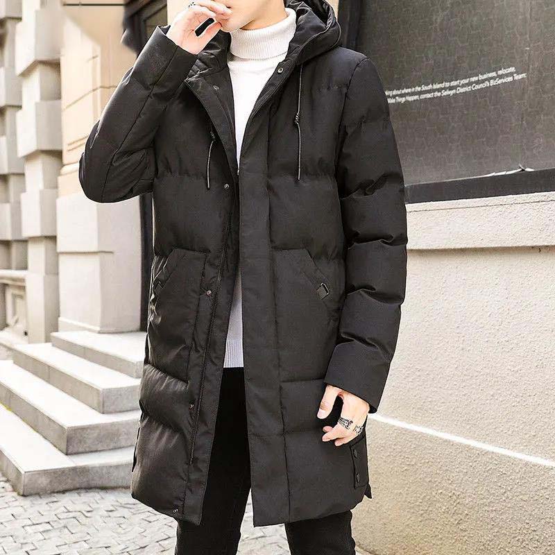 Padded Jacket Men's Trendy Jacket Winter Thick Padded Jacket Mid-length Down Padded Jacket Men's Large Size