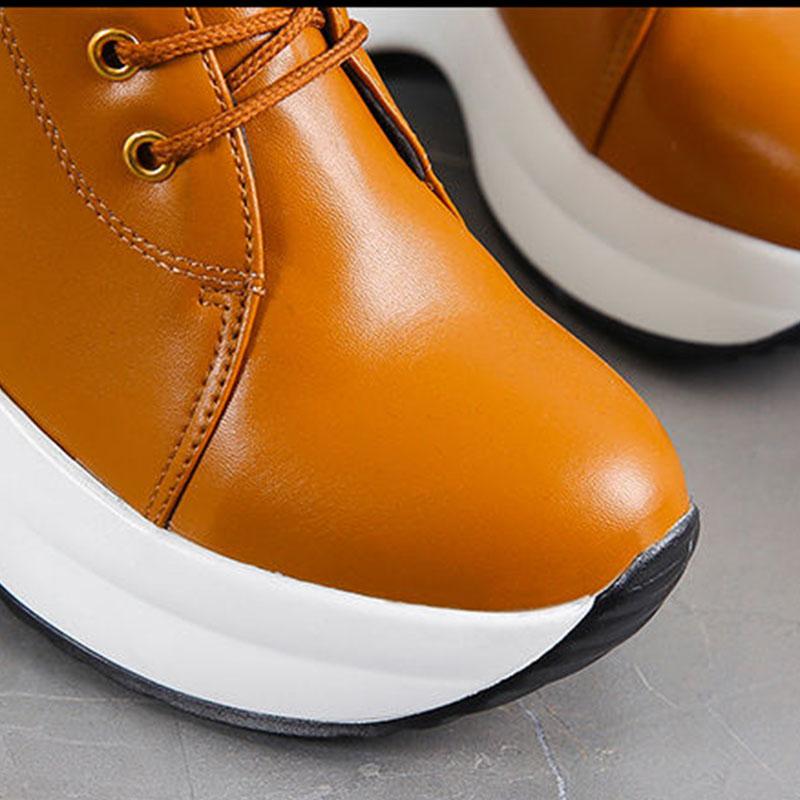 Inner Increase Women's Shoes Summer and Autumn White Shoes Korean Students All-match Casual Shoes Thick-soled Single Shoes