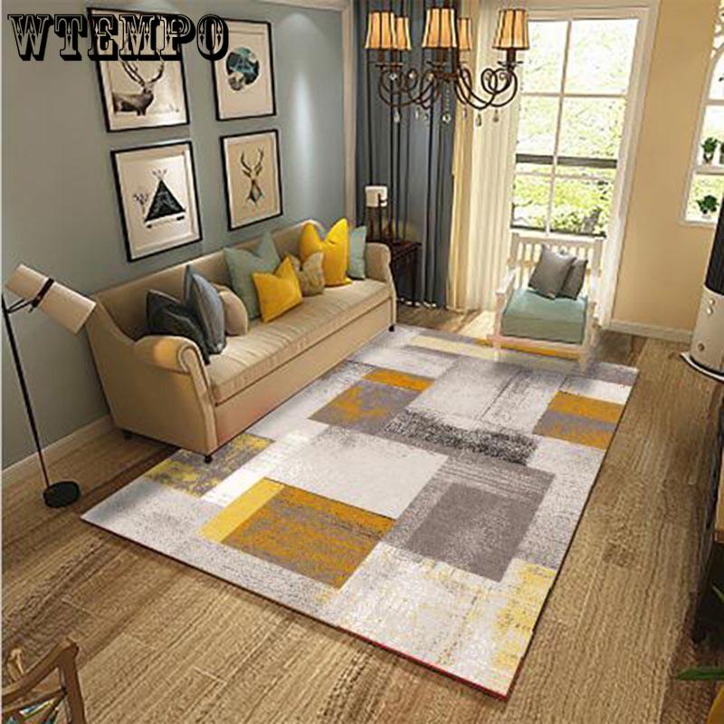 Rustic Style Bedroom Study Rectangular Big Size Carpet Large Area Carpets for Living Room Soft Rugs