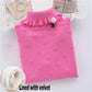 Girl Sweater Plus Velvet Thick Autumn and Winter Solid Color Set High Collar Long-sleeved Big Children's Knitting Shirt