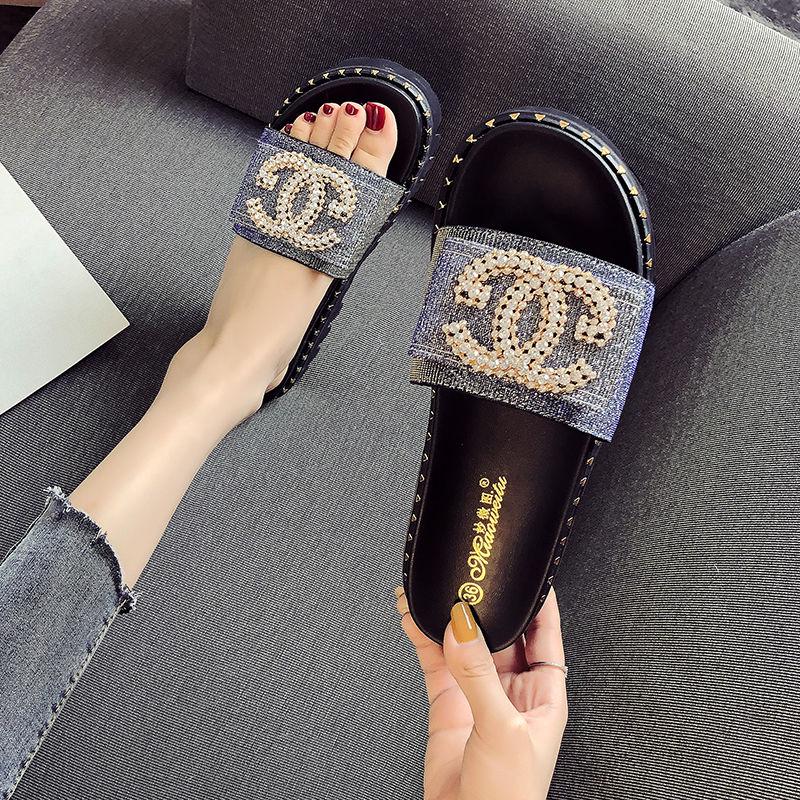 Women Summer Fashion Ladies Large Size Thick Sponge Cake Bottom Beach Seaside Sandals and Slippers