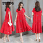 Summer Women Boho Style Print Beach Dress Vestidos Women Midi Party dress