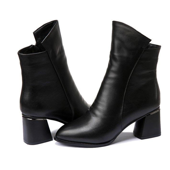 Autumn Winter Women's Shoes Ladies Booties Female Middle Boots Female Non-slip Martin Boots