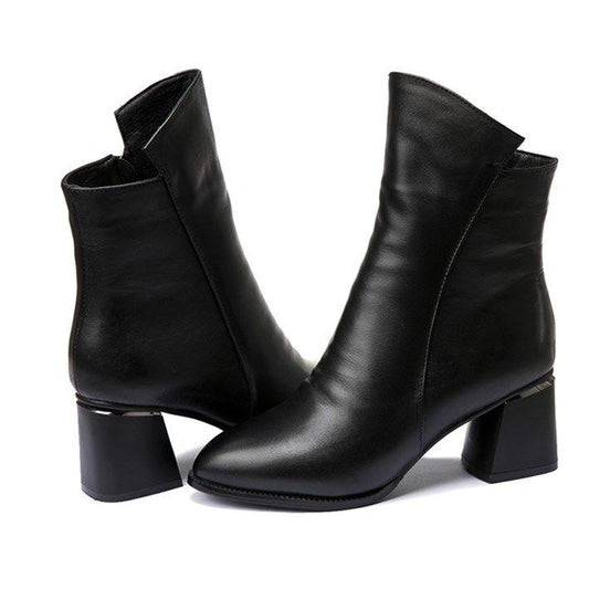 Autumn Winter Women's Shoes Ladies Booties Female Middle Boots Female Non-slip Martin Boots