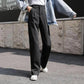 Fleece Suit Straight-leg Pants Female Drape Autumn and Winter Student Black High-waisted Thin Wide-leg Mopping Casual Pants