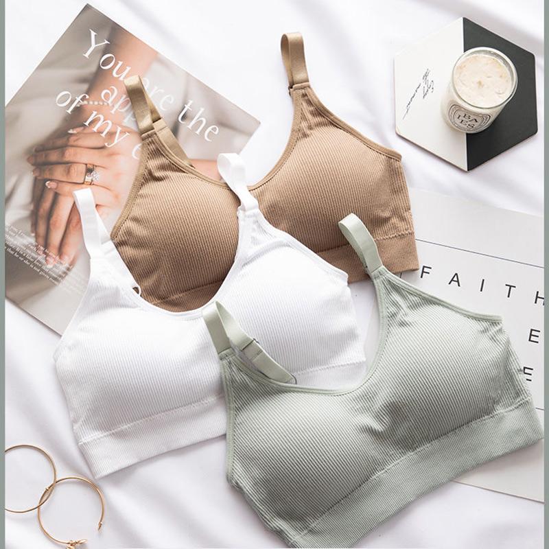 Beautiful Back Wrapped Chest Underwear with Chest Pad Vest Gathered Anti-glare Sleep Bra Without Steel Ring