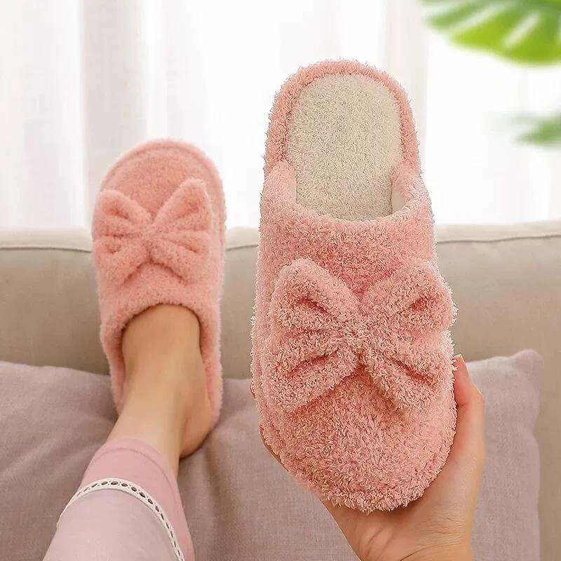 Cotton Slippers Men and Women Autumn and Winter Indoor Couple Cute Slippers Warm Wool Slippers