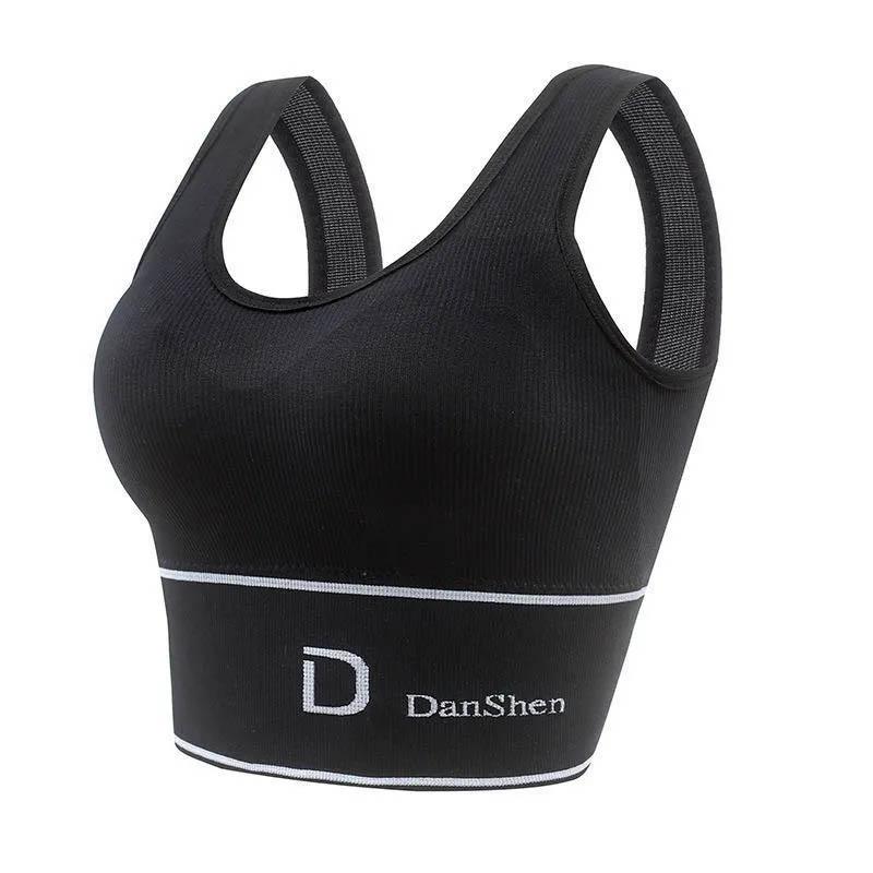 Women's Underwireless Underwear Fitness Underwear Breathable Sports Bra Shockproof Medium Strength Support Shaping Anti-Sagging Bra