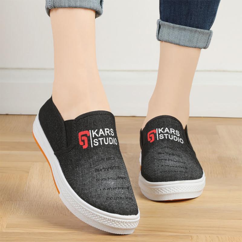 Spring and Summer Schoolgirl Canvas Shoes Korean Style Old Beijing Cloth Shoes Non-slip Tendon Bottom Low-top Flat Shoes
