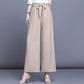 WTEMPO Bowknot Pants Women Loose High Waist Wide Leg Summer Straight Trousers Casual Cool Comfortable Office Home Go Out Party