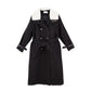 Autumn and Winter Woolen Coat Retro Double-breasted Lamb Wool Thick Woolen Coat Women's Mid-length Stand-up Collar Woolen Coat
