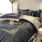 European Silk Silk Four-piece Water Washing Baked Bed Is Sleeve Package Set