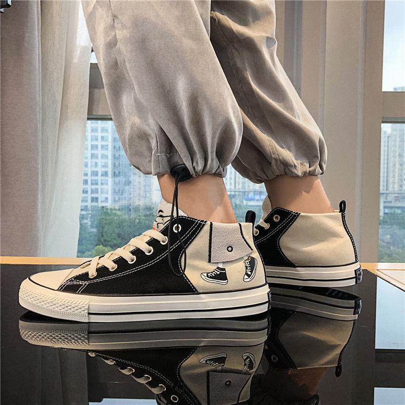 Men's High Top Sneakers Casual Skateboarding Shoes Sports Shoes Breathable Hip Hop Walking Shoes Street Shoes Chaussure Homme
