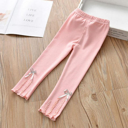 New Spring Autumn Children Pants Casual Solid Color Girls Leggings 2-8T Toddler Leggings for Girls
