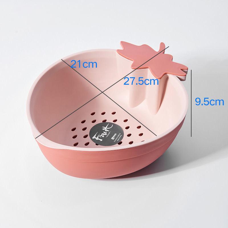 Double-layer Vegetable Basket Household Drain Creative Fruit Basket Multifunctional Kitchen Storage Plastic Basket