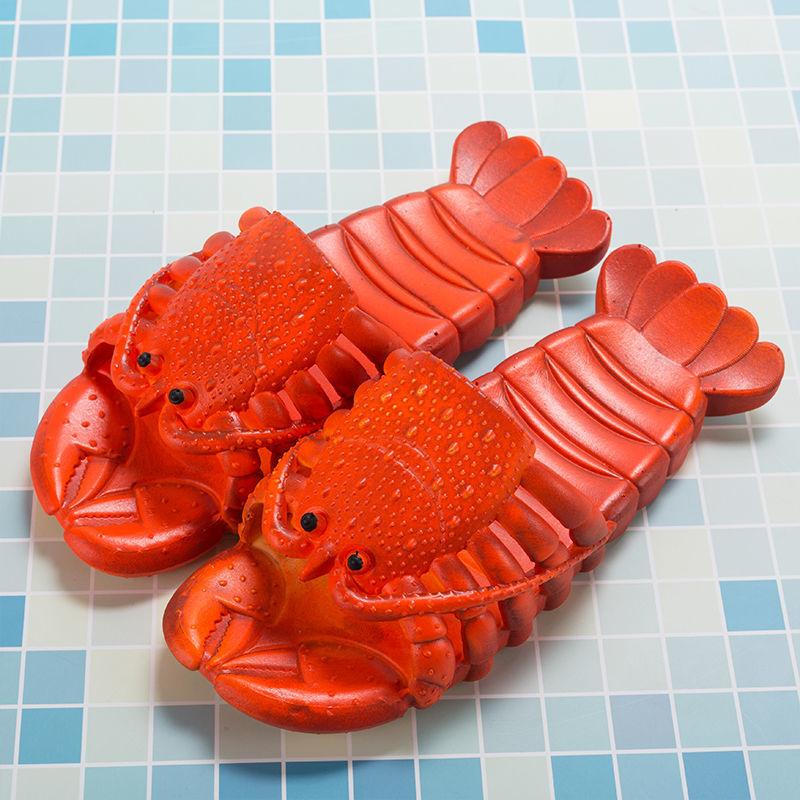 Parent-child Slippers for Men and Women Summer Creative Cute Crayfish Slippers To Wear Beach Sandals Outside Home