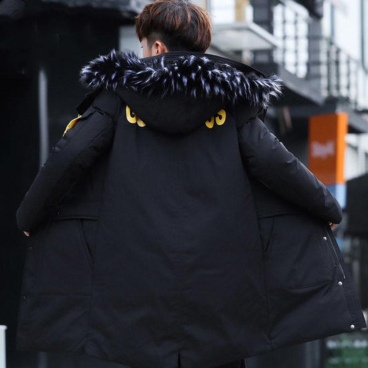 Large size Down jacket Trend Leisure Men's clothes Winter Medium and long section Cotton clothing