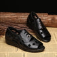 Mother Sandals Leather Soft Sole Middle-aged and Elderly Women's Shoes Non-slip Shoes Fish Mouth Shoes Granny Sandals Casual Shoes Wedges Work Shoes