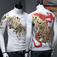 WTEMPO T-Shirt Men Shirt Summer Print Hip Hop T-Shirt Slim Casual Tops