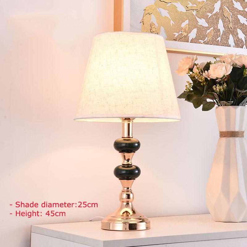 Modern Classical Fabric Crystal Desk Lights Vintage Creative Table Lamp Bedside Home Living Room