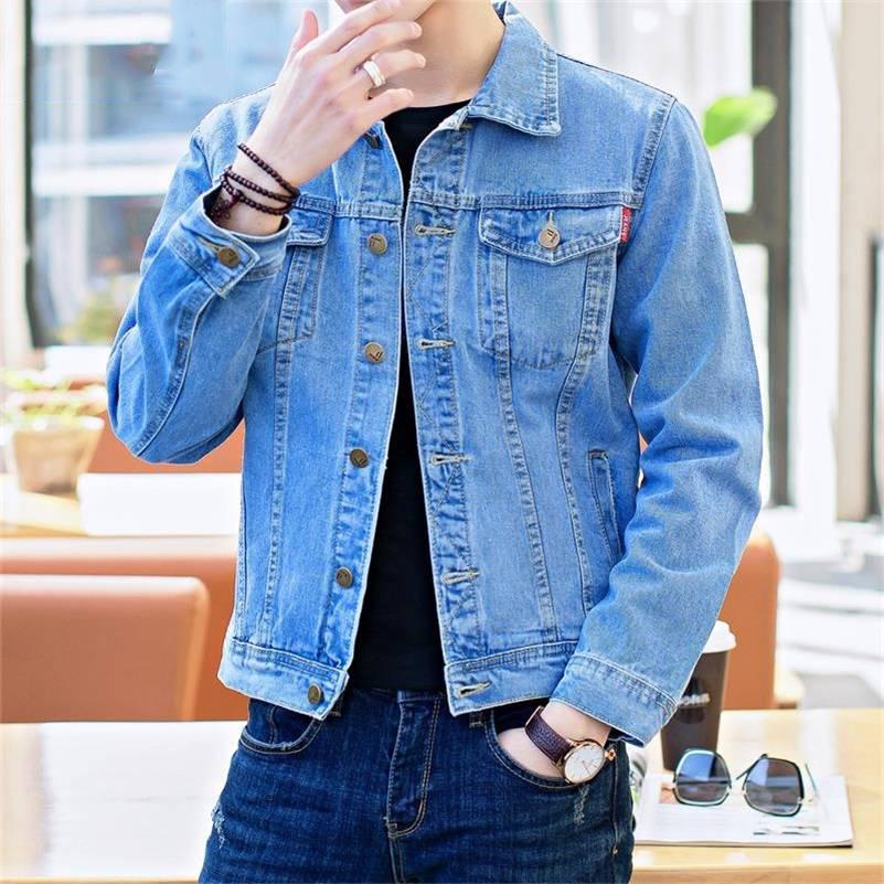 Casual Slim Mens Denim Jacket Plus Size 5XL Bomber Jacket Men High Quality Cowboy Men's Jean Jacket