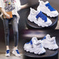 Trifle Small White Shoes Women Spring  Summer Candy Color Velcro Mesh Breathable Sneakers Thick-soled Running Shoes