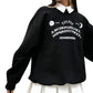 Black Grunge Oversized Hoodies Gothic Harajuku Streetwear Chic Letter Print Hoodies Women Long Sleeve Hoodies