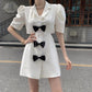 Bow Knot Waistless Suit Dress Women's New Temperament Fashion Waist-slung Royal Sister Style A-line Skirt Ladies Casual Suit Skirt