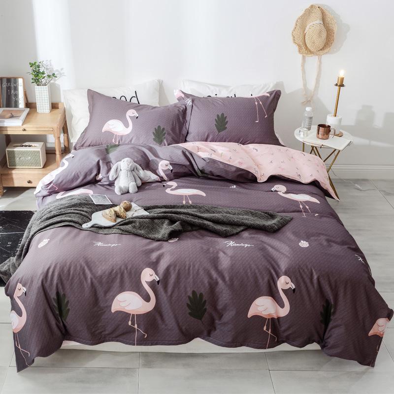 4pcs Cotton Bed Cover Bedding Sheet Sets Wedding Bed Sets