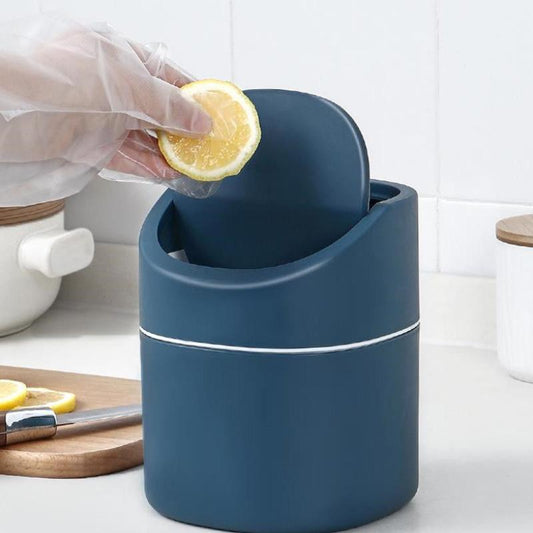 Desktop Trash Can Girl Heart Light Luxury Style Creative Desktop Household Trash Storage Bin Mini Small Trash with Lid