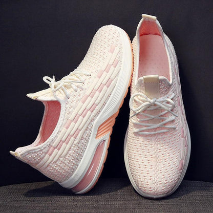 Spring Summer Air Cushion Sports Shoes Women's Single Shoes Casual Ladies Soft Bottom Breathable Running Shoes All-match
