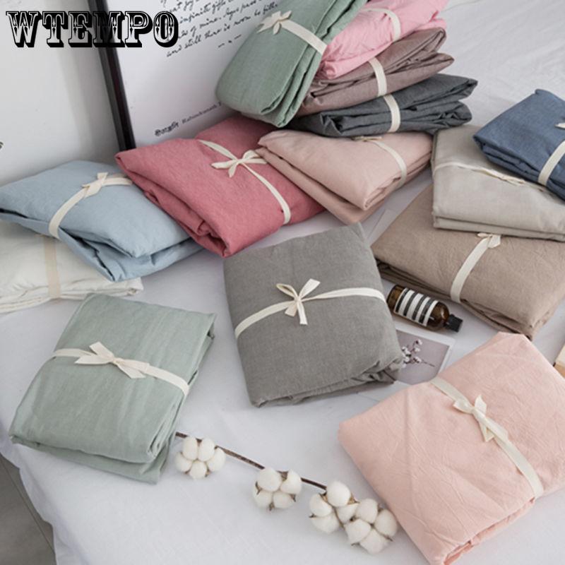 Japanese Style Bed Linen Washed Cotton Single-piece Bed Linen Spring Summer Thin Single-piece Bed Linen