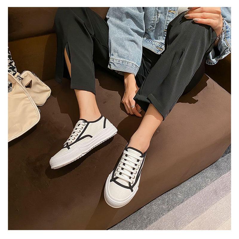 Women's Shoes Influx of Students Korean Version of The Single Thick-soled Casual Board Shoes Canvas Shoes Women's White Shoes
