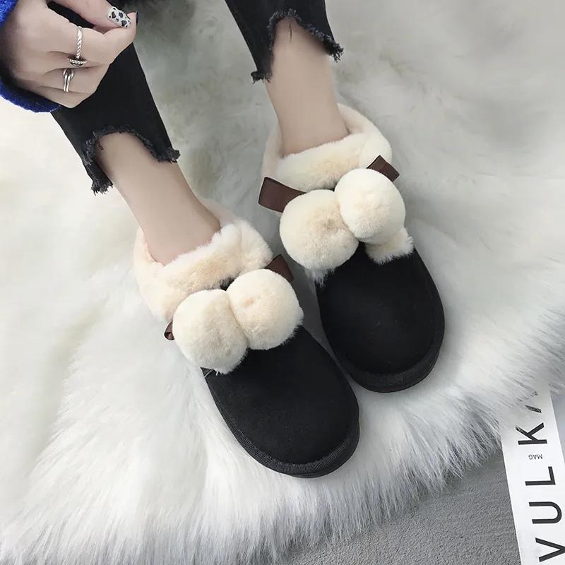 Snow Boots Female Students Korean Version Plus Velvet Cute Waterproof Wild Non-slip Winter Fashion Cotton Shoes