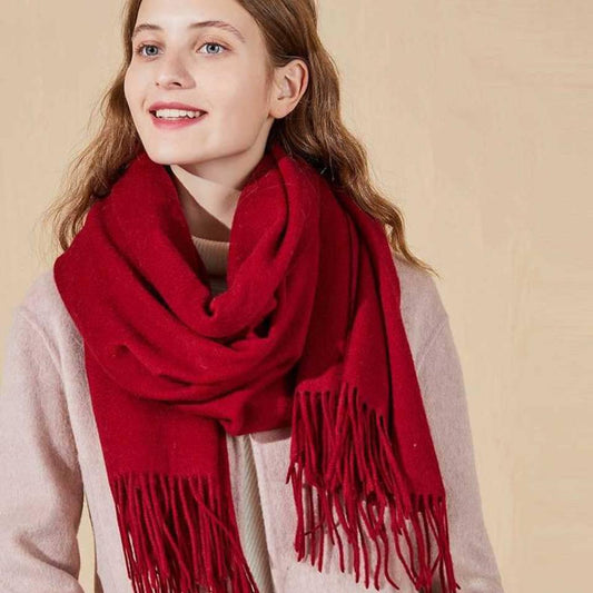 Cashmere Women Scarf Warm Shawl Pashmina Kerchief 100% Wool Long Winter Scarves for Ladies