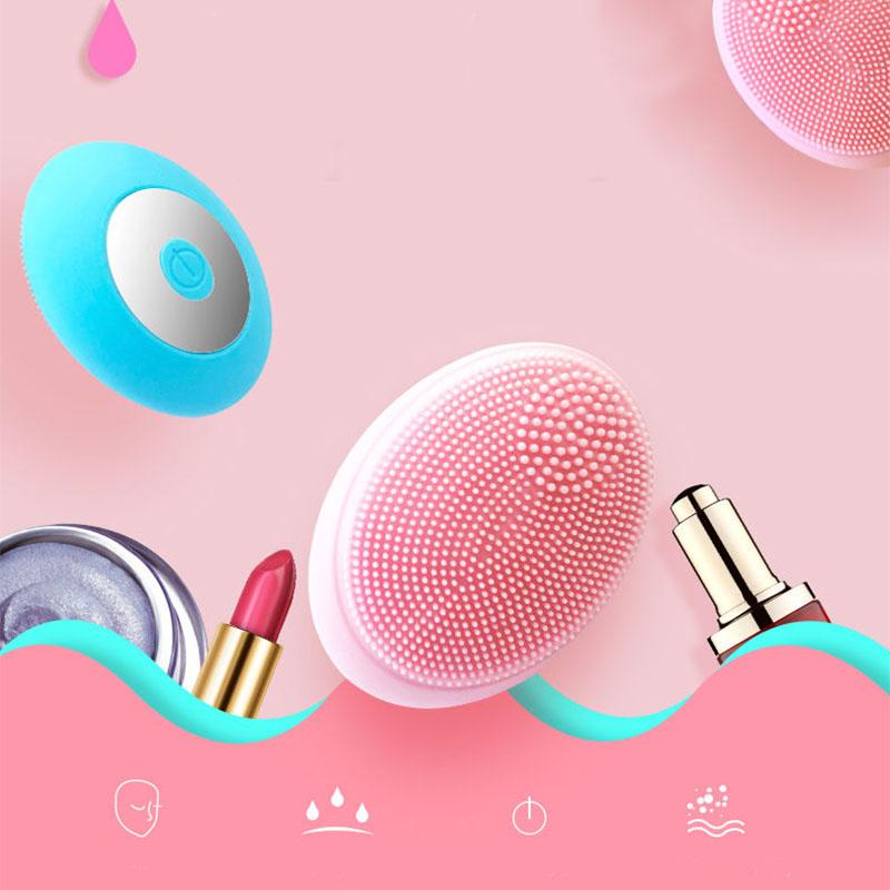 Mini Electric Silicone Facial Cleansing Instrument for Deep Cleansing To Blackheads and Dead Skin Rechargeable Face Wash Artifact