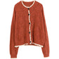 Spring  Autumn Long Sleeve Hollow Knitted Sweater Cardigan Jacket Loose Women's Casual Fashion Top Student