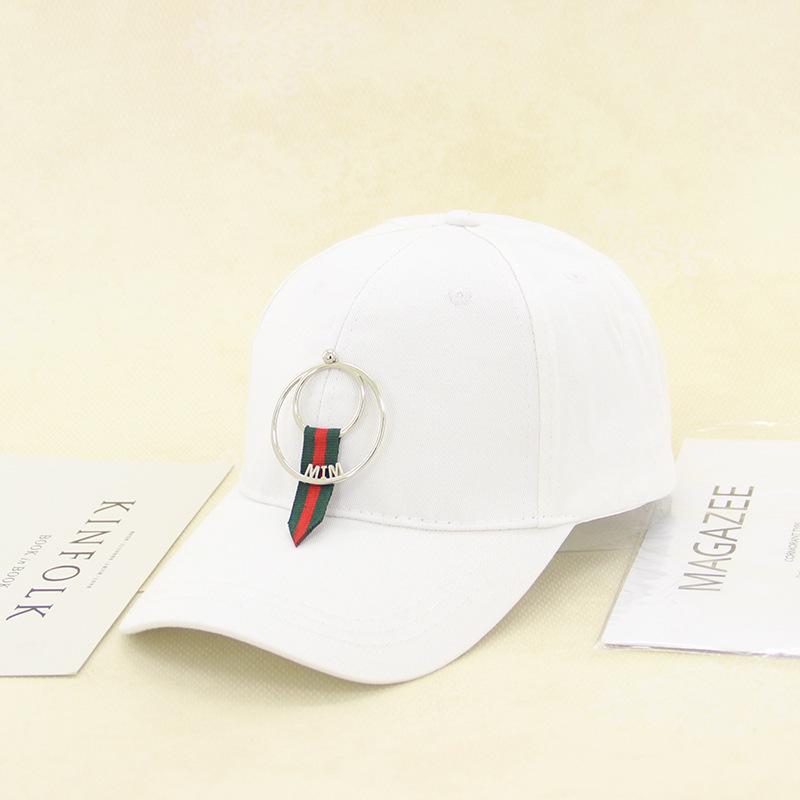 Personality Black Spell White Hat Ms. Korean Version Of The Wild Graffiti Cap Summer
