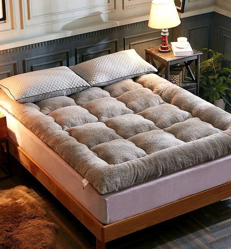 Winter Bedroom Lamb Velvet Household Sleeping Mat Comfortable Warm Bed, Student Dormitory Thick Cushion
