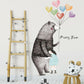 Bedroom Layout Decoration Wallpaper Cute Animal Waterproof Flat Surface Detachable Decorative Stickers Wall Stickers