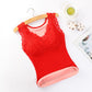 Women's Thermal Vest Plus Velvet Thick Lace Thermal Underwear Body Shaping Bottoming Shirt Ladies Thermal Underwear