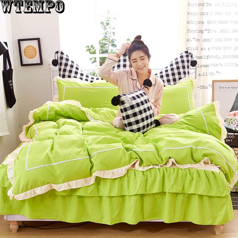 Home Printing Bedroom Aloe Vera Cotton Sanding  4 Sets of Bedding